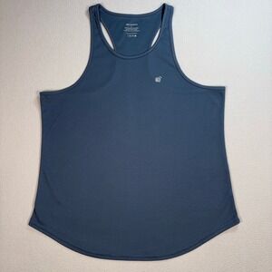 Jed North Tank Top Men's L Blue Stretch Gym Bodybuilding Stringer Training‎